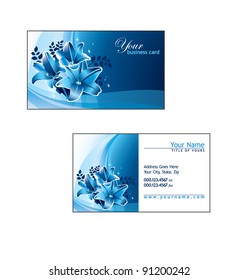 Business Card Template. Vector Eps10 Illustration.
