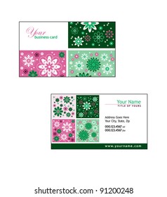 Business Card Template. Vector Eps10 Illustration.