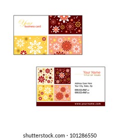 Business Card Template. Vector Illustration.