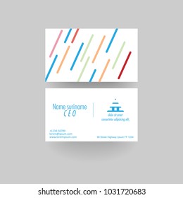 business card template vector illustration