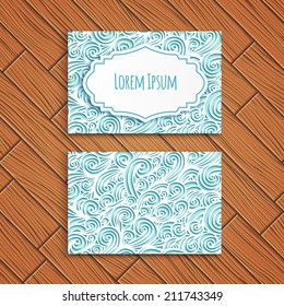 Business card template, vector illustration