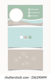 Business card template, vector illustration.