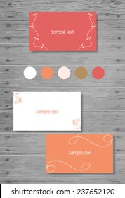 Business card template, vector illustration.