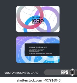 business card template, Vector illustration