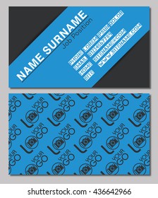 Business card template. Vector Illustration. Stationery Design