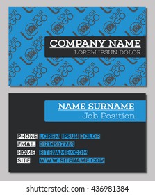 Business card template. Vector Illustration. Stationery Design