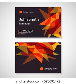 business card template vector illustration