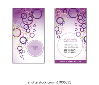 Business Card Template. Vector Illustration.