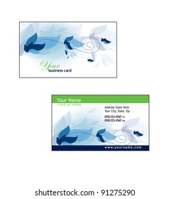 Business Card Template. Vector Illustration.
