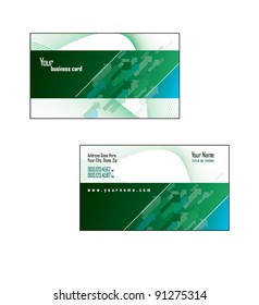 Business Card Template. Vector Illustration.
