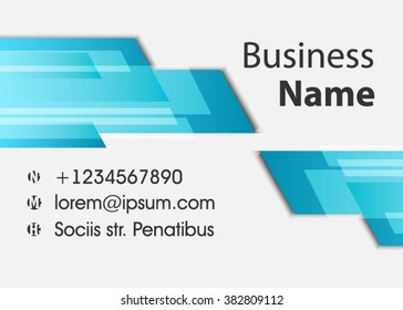 business card template. Vector modern creative and clean business card template. Flat design. Letter Logo Corporate Business card. Business card set template. Blue color. Vector illustration