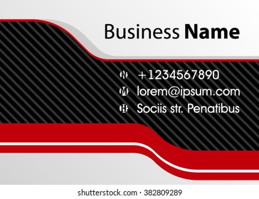 business card template. Vector modern creative and clean business card template. Flat design. Letter Logo Corporate Business card. Business card set template. Red color. Vector illustration