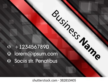 business card template. Vector modern creative and clean business card template. Flat design. Letter Logo Corporate Business card. Business card set template. Red color. Vector illustration