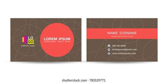 Business Card Template, vector name card