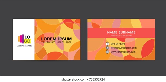 Business Card Template, vector name card