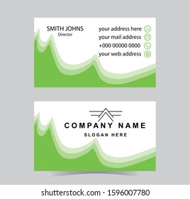 Business card Template, visiting card Design. Corporate Business card with logo element letter, multi color vector design, modern background, double side design.