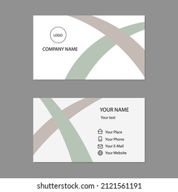Business card Template, visiting card Design. Minimal style Busines Card with logo element letter, multi color vector design