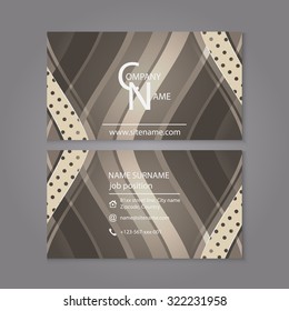 Business card template or visiting card set in elegant design. Editable vector illustration.