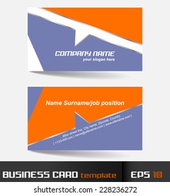 Business card template or visiting card set/design for your creative editing