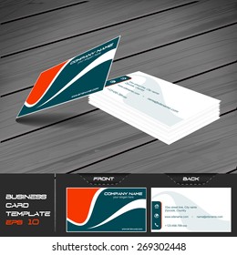 Business card template or visiting card set/vector illustration with front and back side, design for your personal or business presentation