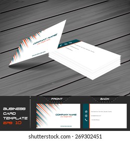 Business card template or visiting card set/vector illustration with front and back side, design for your personal or business presentation