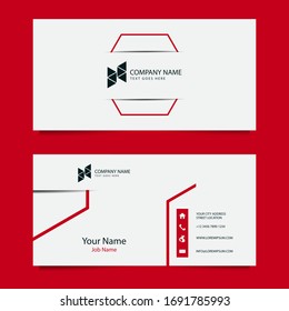 Plantilla de tarjeta de presentación con fondo blanco. Ilustración del vector