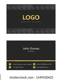 Business card template for your company, vip design graphic gold gradient black background