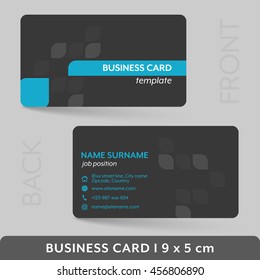Business card template for your corporate or personal presentation. Vector illustration.