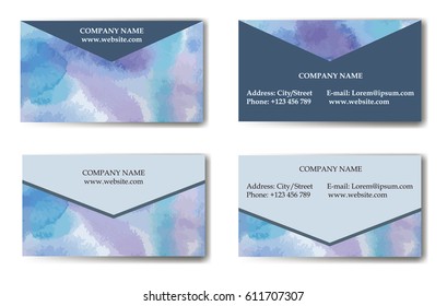 Business Card Templates Artistic Design Vector Stock Vector (Royalty