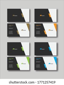 Business Card Templates with color variation