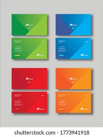 Business card templates with color variation