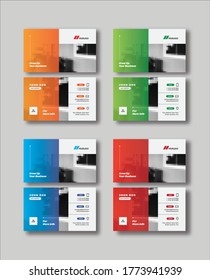 Business card templates with color variation