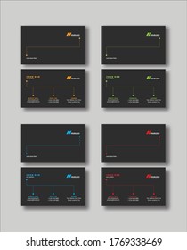 Business card templates with creative design and variation color