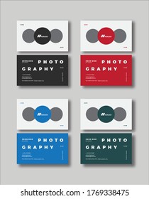 Business card templates with creative design and variation color