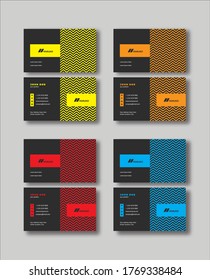 Business card templates with creative design and variation color