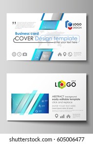 Business card templates. Easy editable layout, abstract vector design template. Chemistry pattern, connecting lines and dots, molecule structure, medical DNA research. Medicine concept.