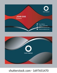 business card templates. Flat design vector illustration. Stationery design