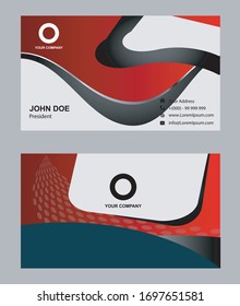 business card templates. Flat design vector illustration. Stationery design