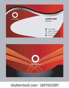 business card templates. Flat design vector illustration. Stationery design