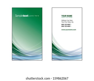 Business card templates. Front and back. Eps10.