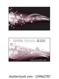 Business Card Templates. Front and Back. Vector Background.