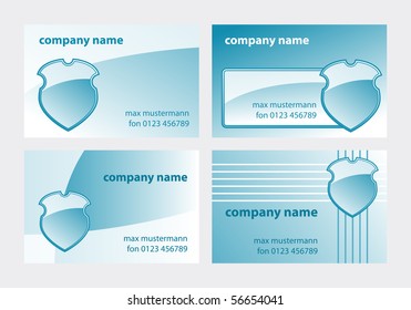 business card templates with shield