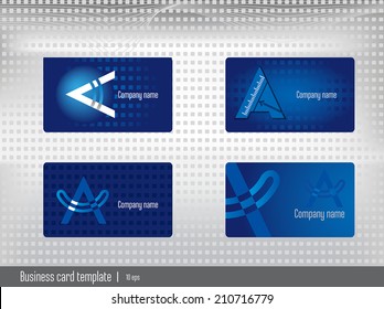 Business card template.Vector.
