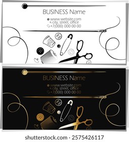 Business card unique concept for cutting and sewing