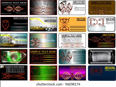 Business a card in various styles. Vector EPS 10