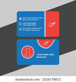 Business card vector art illustration.
