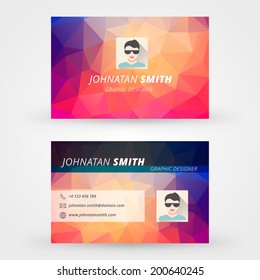 Business card vector background