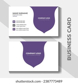 Business card in vector background