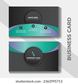 Business card vector background with abstract shapes