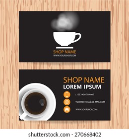 Business card vector background, Coffee shop